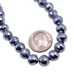 8mm Disco Cut White Gold