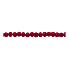 4mm Thunder Polish Glass Crystal Roundel Cut Ruby Jade