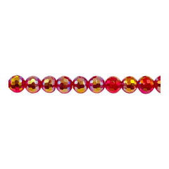 6mm Thunder Polish Round Disco Cut Red Super AB