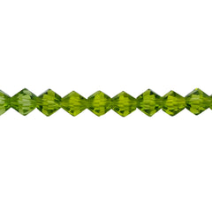 6mm Thunder Polish Glass Crystal Bicone Lt. Olivine