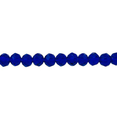 6mm Thunder Polish Glass Crystal Roundel Cut Dark Sapphire