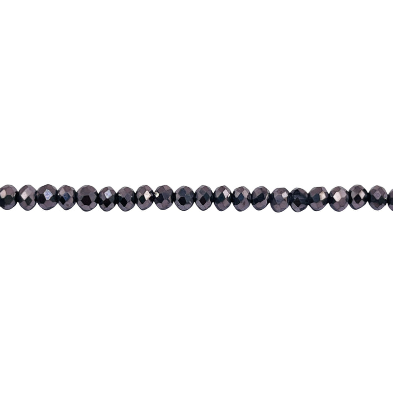 3mm Thunder Polish Glass Crystal Roundel Cut Silver