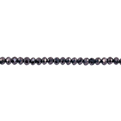 3mm Thunder Polish Glass Crystal Roundel Cut Silver