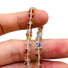 6mm Butterfly Glass Crystal Green Blossom