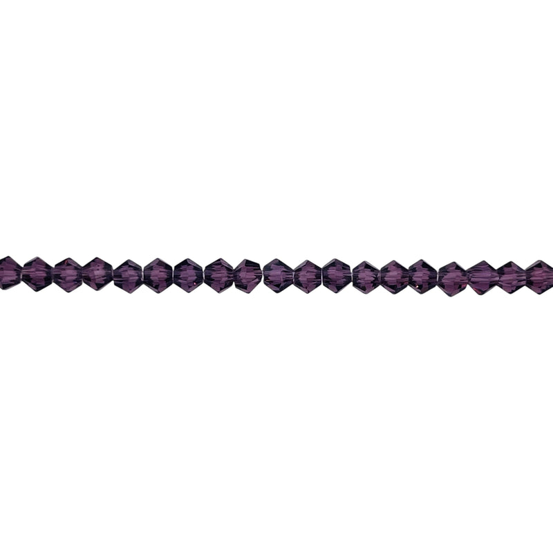 3mm Thunder Polish Glass Crystal Bicone Violet