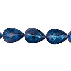 24x17mm Flat Tear Drop Glass Crystal Magic Blue