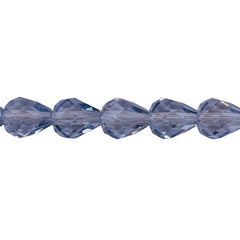 9x8mm Teardrop Glass Crystal Gray Blue