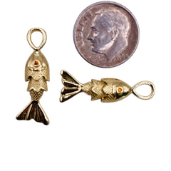 26x7mm Goldfish Charm
