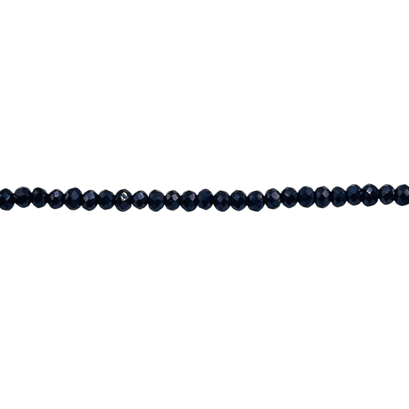 3mm Thunder Polish Glass Crystal Roundel Cut Hematite