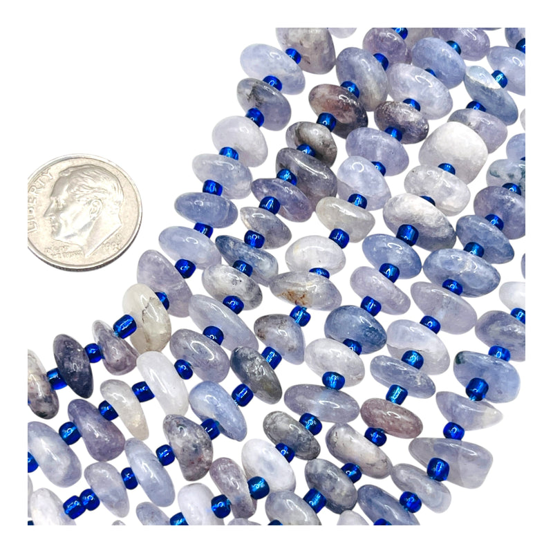 8 to 10mm Iolite Center Drilled