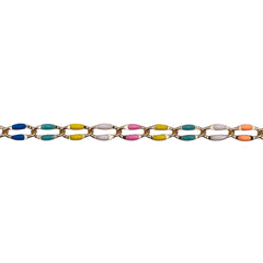 Losolo 6x4mm Stainless Steel Chain Rainbow