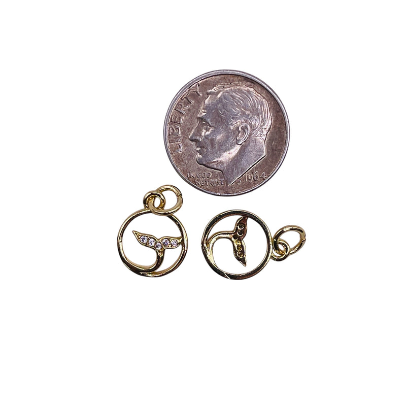 12x10mm Whale Tail Charm