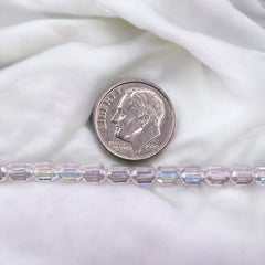 5X4mm Cylinder Glass Crystal Super AB