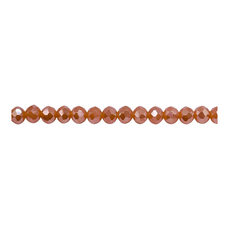 4mm Thunder Polish Glass Crystal Roundel Cut Gold Plated Jade