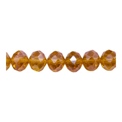 10mm Thunder Polish Glass Crystal Roundel Cut Topaz AB