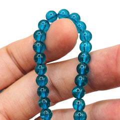 6mm Thunder Polish Round Blue Zircon