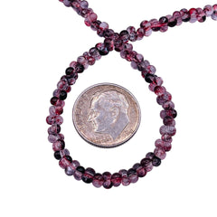 4.5mm Thunder Polish Glass Crystal Peanut Twilight Plum