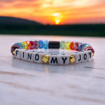 The Rainbow Joy Customized Message Bracelet