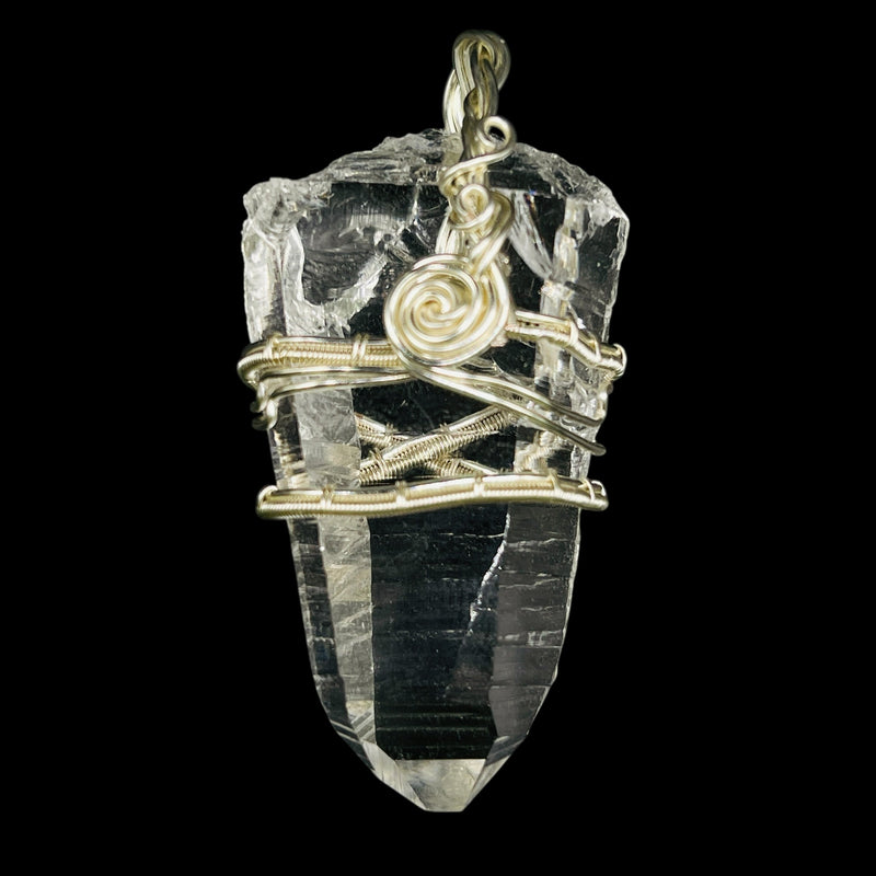 Supreme Quality Lemurian Pendant Master Wrapped Wired Technique Large