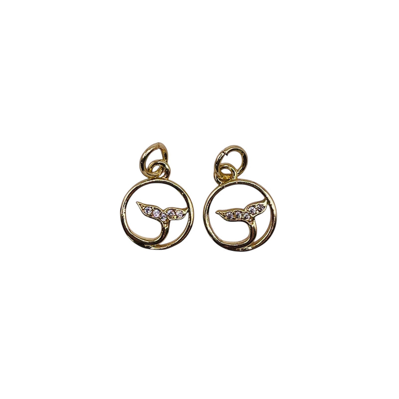 12x10mm Whale Tail Charm