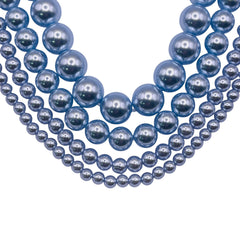 4mm Round Thunder Polish Glass Pearl Blue