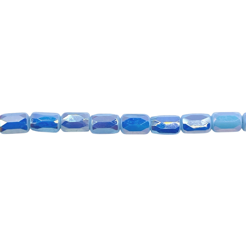 6x4mm Cylinder Glass Crystal Seaform Super AB
