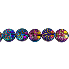 Beadorea Live: BL29 10mm Coin Hematite Rainbow