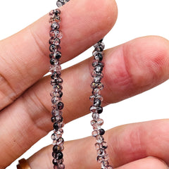 4.5mm Thunder Polish Glass Crystal Peanut Silver Cloud