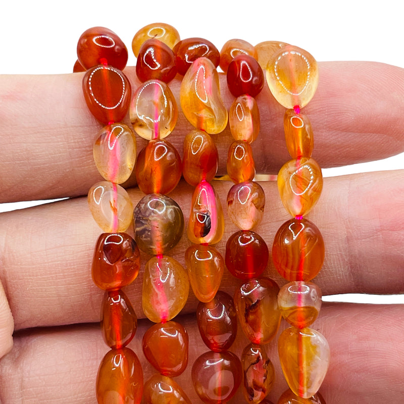 5 to 11mm Nugget Red Agate