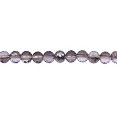 6mm Thunder Polish Round Disco Cut Silver Gray