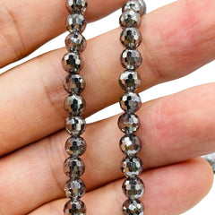 6mm Thunder Polish Round Disco Cut Silver Shine