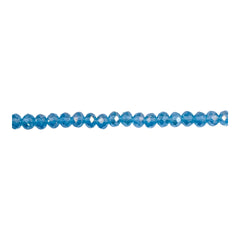 3mm Thunder Polish Glass Crystal Roundel Cut Lt. Aquamarine AB