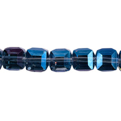 10mm Cube Glass Crystal Magic Blue