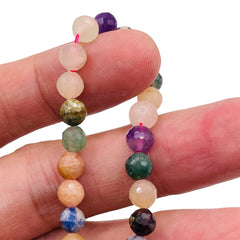 6mm Round Cut Gemstone Rainbow