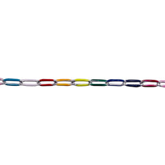 Losolo 6.5x2.8mm Stainless Steel Chain Rainbow