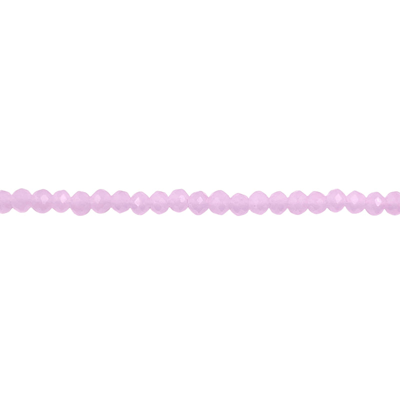 3mm Thunder Polish Glass Crystal Roundel Cut Rose Jade