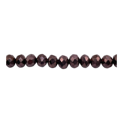 6mm Thunder Polish Glass Crystal Roundel Cut Dark Copper