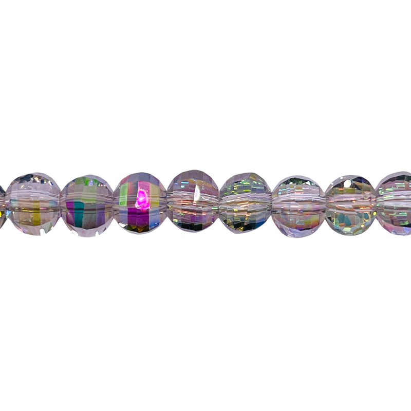 8mm Lantern Glass Crystal Green Blossom