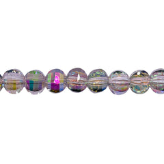 8mm Lantern Glass Crystal Green Blossom