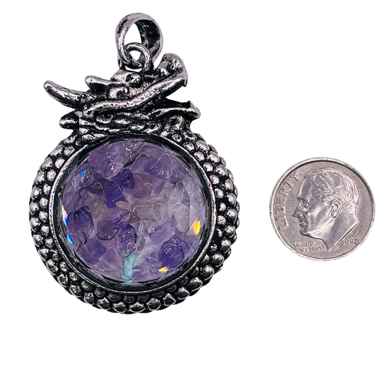 Amethyst Dragon Pendant