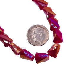 10x8mm Twisted Bow Tie Glass Crystal Ruby Jade AB