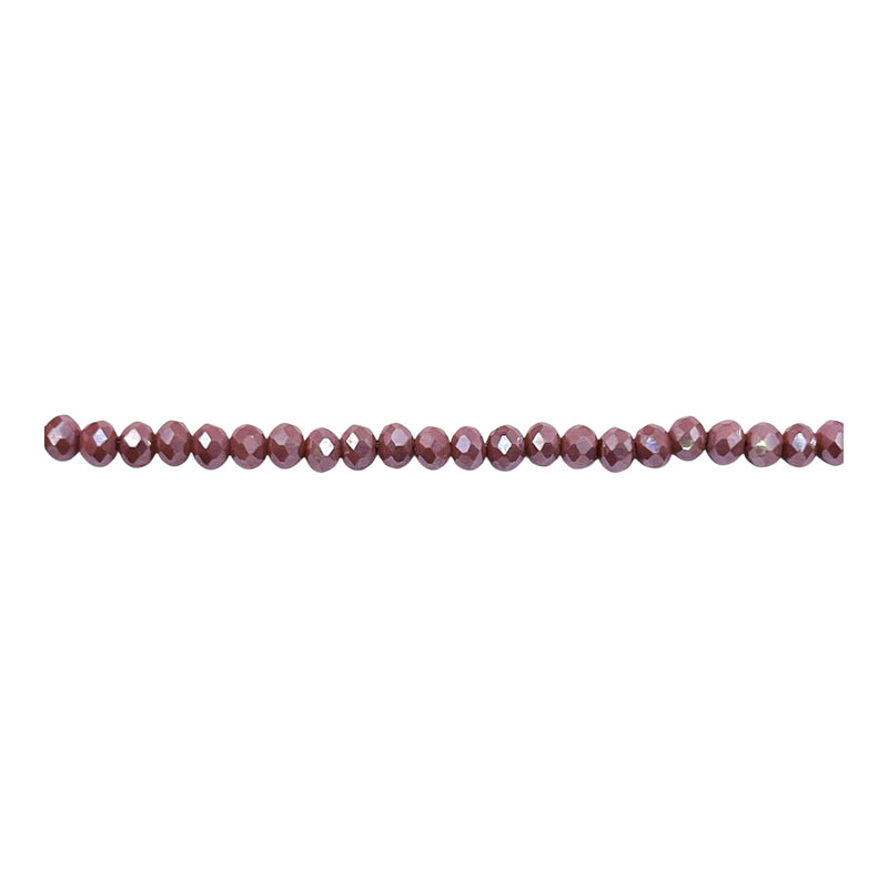 3mm Thunder Polish Glass Crystal Roundel Cut Espresso AB