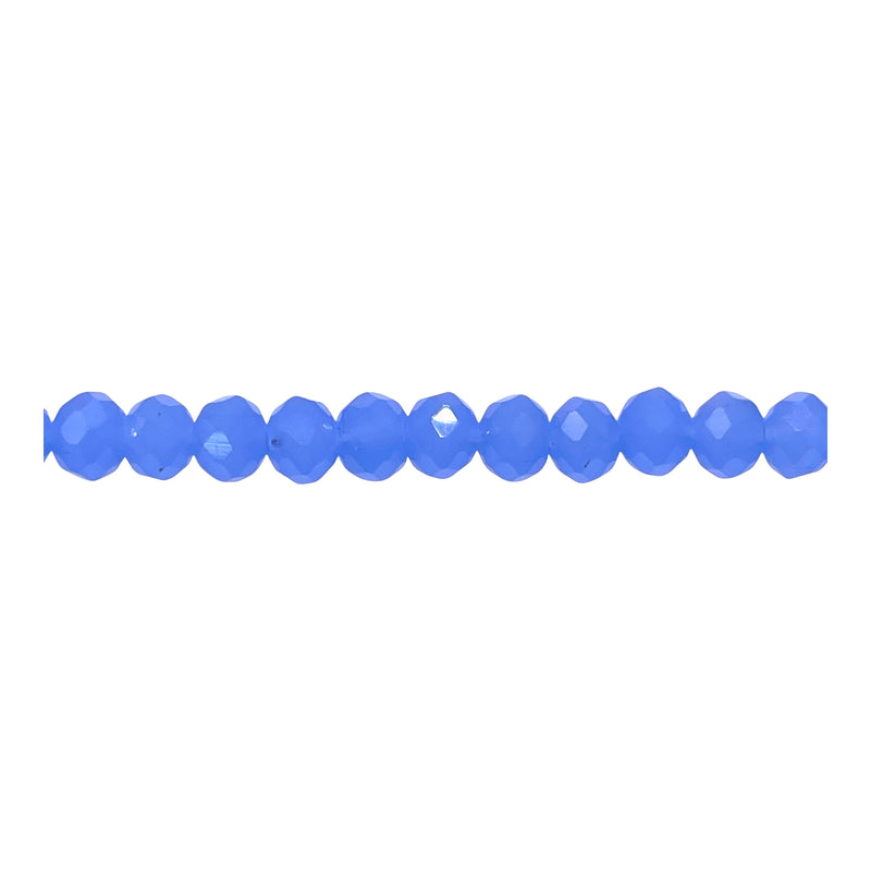 6mm Thunder Polish Glass Crystal Roundel Cut Lt. Sapphire Jade