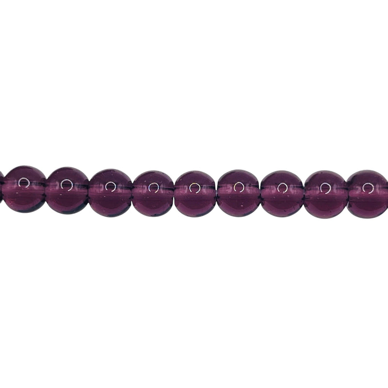 6mm Thunder Polish Round Amethyst