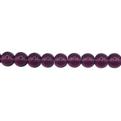 6mm Thunder Polish Round Amethyst