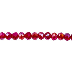 6mm Thunder Polish Glass Crystal Roundel Cut Med Siam AB