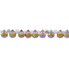 6x4mm Teardrop Glass Crystal Magic Purple