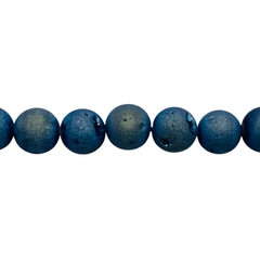 8mm Druzy Round Magic Blue