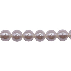 8mm Round Thunder Polish Glass Pearl Natural White