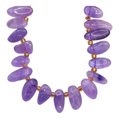 9-13mm Chips Lt. Amethyst side drilled